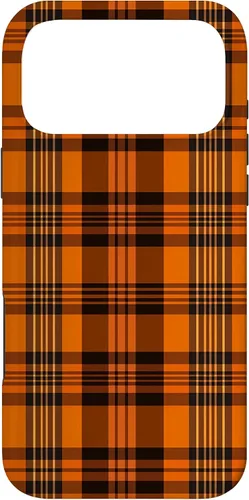 Vista 21 de iPhone 13 Pro Fall Plaid Halloween Naranja y Negro Acción de Gracias Otoño Case