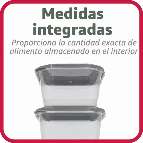 Vista 4 de GoodCook EveryWare Juego de 30 recipientes de plástico sin bisfenol A para almacenamiento de alimentos con tapas, 60 piezas en total