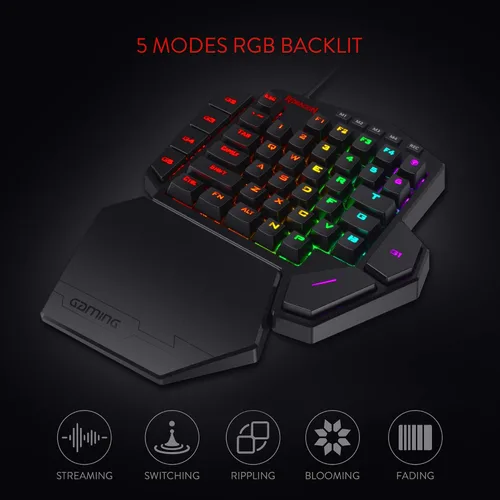 Vista 8 de Redragon Paquete de teclado para juegos M908 MMO Mouse K585