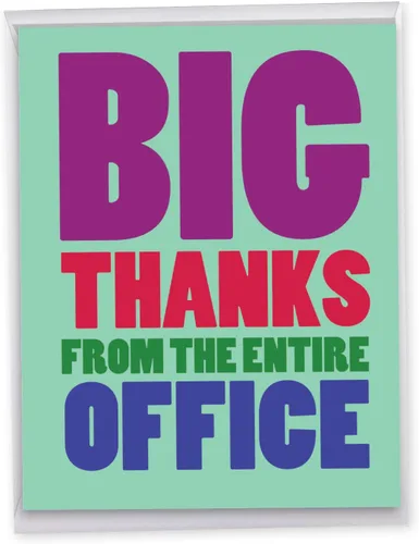 Vista 10 de NobleWorks - Tarjeta de felicitación de agradecimiento divertida jumbo de nosotros de 8.5 x 11 pulgadas con sobre (paquete de 1) gran gran
