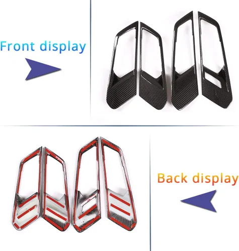 Vista 3 de Cubierta de marco de plástico ABS para puerta interior de automóvil, accesorios de 4 piezas para BMW X5 G05 2019