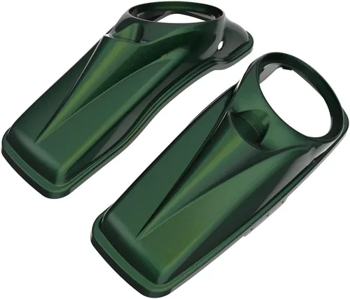 Vista 58 de Tapas para bocinas de motocicleta aptas para 2014+ Harley Touring Hard Saddle Bags - Whisky ámbar, 8 pulgadas Amber Whiskey