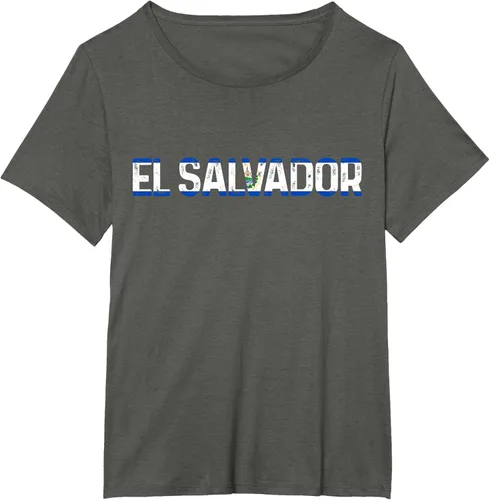 Vista 14 de Camiseta Vintage Pride con bandera salvadoreña de El Salvador, Negro