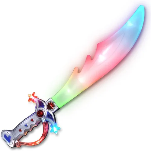 Vista 3 de FlashingBlinkyLights Juego de 3 espadas LED pirata iluminadas