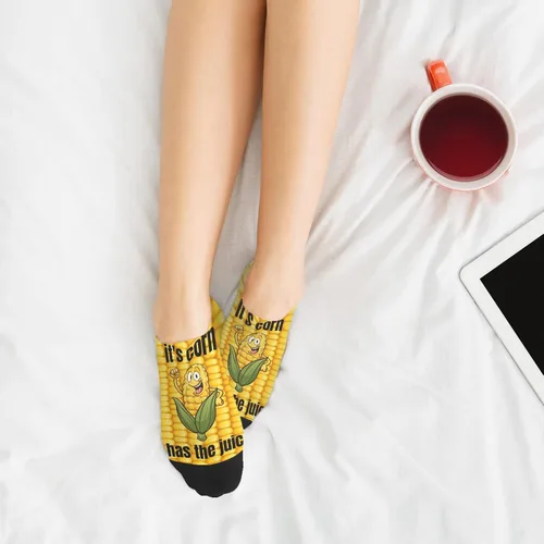 Vista 5 de devor Women Crew Socks Athletic for Women Socks Casual Sock Fashion it's corn it has the juice Socks