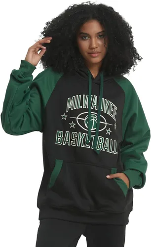 Vista 6 de Sudadera con capucha de algodón suave bordado de baloncesto para hombre