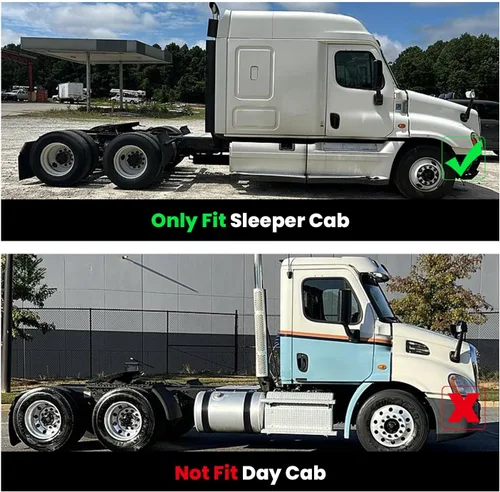 Vista 2 de LASFIT Alfombrillas para Freightliner Cascadia 2008-2017, protección para todo tipo de clima, revestimientos de automóvil de elastómero