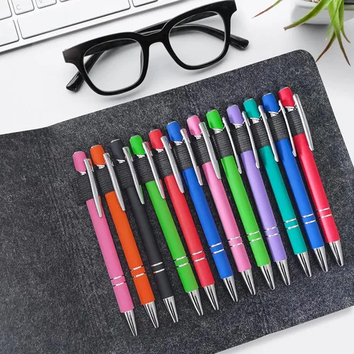 Vista 6 de 12 bolígrafos personalizados, bolígrafos personalizados con logotipo de nombre, bolígrafos de tinta personalizados con nombre comercial y nombre