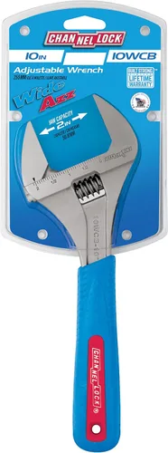 Vista 3 de Channellock 10WCB - Llave ajustable CODE BLUE WideAzz de 10 pulgadas, capacidad de mordaza de boca ancha de 2 pulgadas, empuñaduras precisas