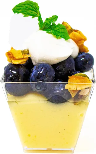 Vista 9 de 50ct Mini 2oz Square Piramid Clear Plastic Postre Cups CMJJ