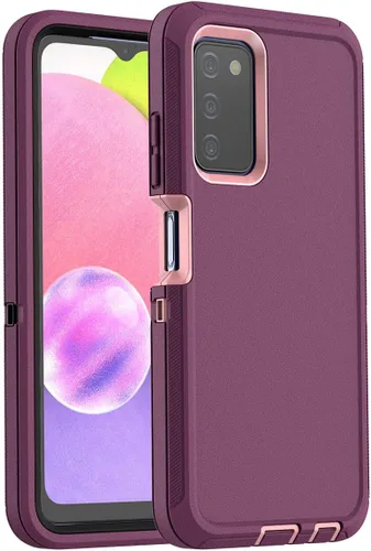 Vista 10 de AICase Funda para Galaxy A03S, resistente protección contra caídas, cuerpo completo, resistente a prueba de golpes y polvo, 3 capas, protección Negro