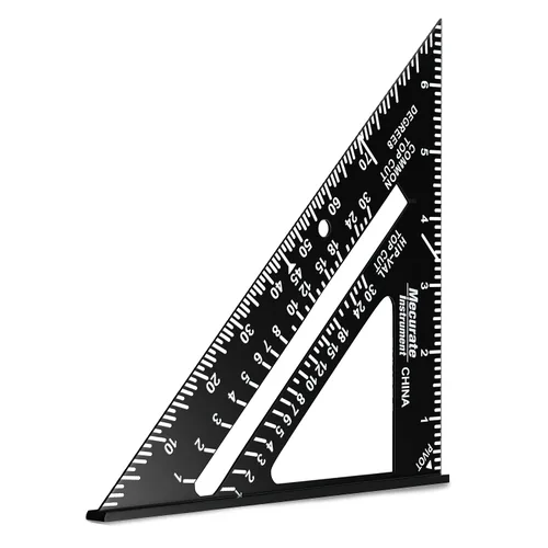 Vista 8 de Mecurate Rafter Square, Cuadrado de Viga de 12 Pulgadas Triángulo Cuadrado de Carpintero de Aluminio Fundido a Presión para Carpintería y Ebanistería