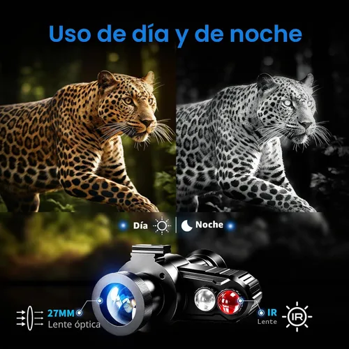 Vista 5 de Gafas monoculares de visión nocturna montadas en la cabeza con correa elástica para la cabeza, aumento predeterminado 7X, equipo NVG rango de 1148
