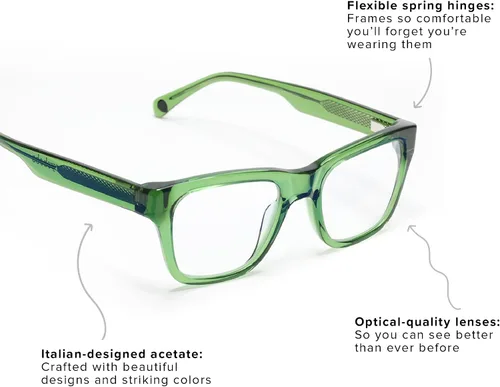 Vista 3 de eyebobs Kvetcher Wide Traditional and Blue Light Reading Glasses Negro exterior y mosaico