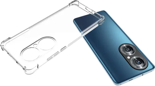 Vista 3 de USTIYA Funda para Huawei P50 Pro Clear TPU Cuatro Esquinas Cubierta Protectora Transparente Suave Funda
