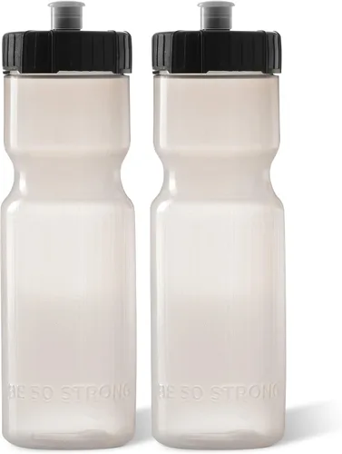 Vista 15 de Botellas de agua deportivas 50 Strong – Botellas de plástico reutilizables de 22 oz libres de BPA con tapa de tracción – Fabricadas en EE. UU.