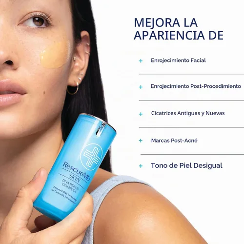 Vista 6 de RescueMD Suero complejo de reparación de ADN para tratamiento de cicatrices, enrojecimiento y solución de daños en la piel, 0.5 fl oz