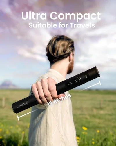 Vista 6 de KraftGeek Trípode Automático para iPhone, Palo Selfie Trípode para Teléfono de 66", Soporte de Trípode con Control Remoto para Grabación de Video
