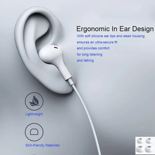 Vista 2 de Auriculares intrauditivos con cable magnético con micrófono para Samsung Galaxy A03s A12 A13 A53 A52 A32 A21 A51 S10 S9 Plus Note 9 BLU LG Phone