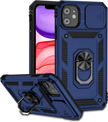 Vista 14 de Funda magnética compatible con iPhone 11 de 6.1 pulgadas, funda magnética para iPhone 11 con cubierta de cámara y soporte de grado militar, a prueba