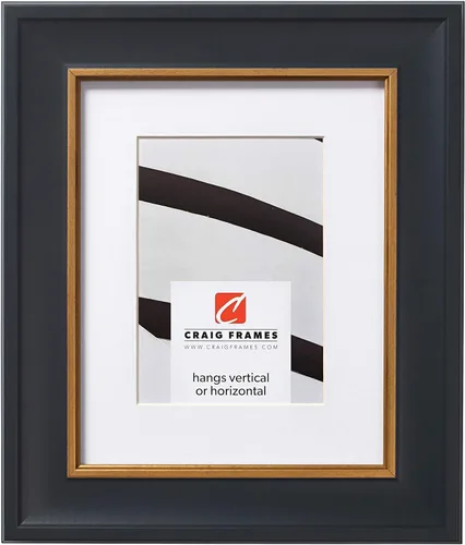 Vista 6 de Craig Frames 5x7 Brown Picture Frame Matted to 4x6, Rustic Wall Decor 285061 nogal oscuro marrón