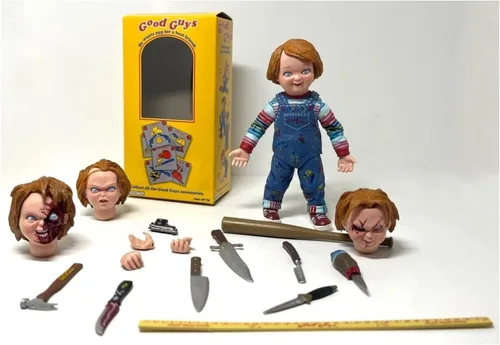 Vista 4 de Figura de acción de Chucky en escala, 4 pulgadas, marca NECA