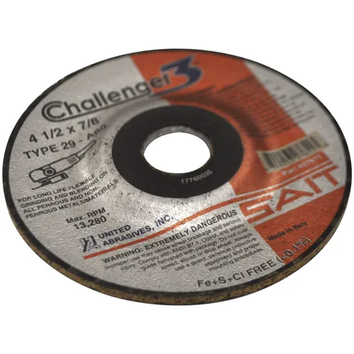 Vista 2 de SAIT 27611 4-1/2X7/8X1/8 Challenger 3 Molienda/Mezcla Flexible.Ruedas 60 G