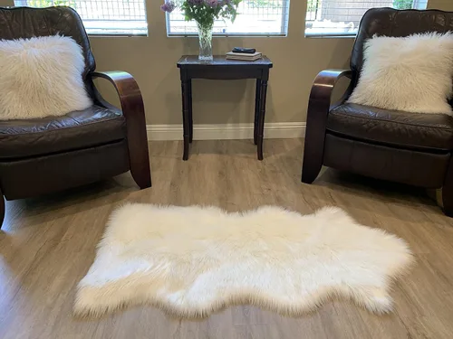 Vista 15 de LAMBZY Alfombra de pelo de oveja sintética, hipoalergénica, súper suave, sedosa para sala de estar, habitación de los niños, sofá