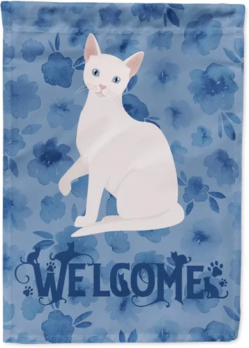 Vista 116 de Caroline's Treasures CK5005GF Bandera de bienvenida de gato abisinio para buzón, bandera decorativa para patio exterior, obras de arte de patio