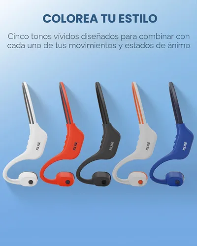 Vista 7 de Auriculares de conducción ósea de oído abierto, IP66 impermeable, auriculares con transductor integrado para correr con modo dual, luz de seguridad