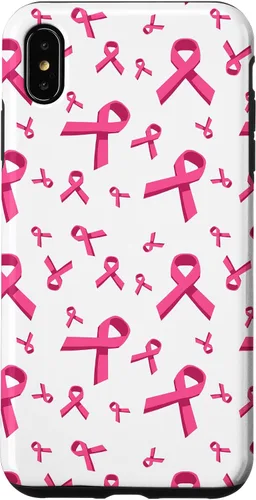 Vista 11 de Funda de soporte para iPhone 17 de mujeres de concientización sobre el cáncer de mama con patrón de cinta rosa