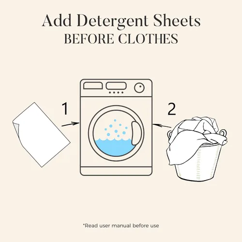 Vista 6 de Sábanas de detergente para ropa – Sábanas ecológicas para lavar la ropa, hipoalergénicas, libres y de aroma transparente, para hoteles, dormitorios