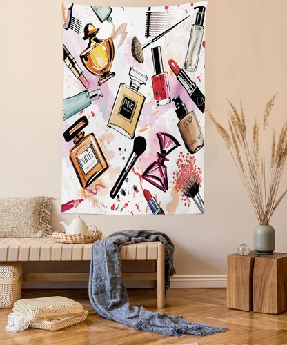 Vista 199 de Ambesonne Tapiz de arte afro, hombre negro fuerte con una corona de trazos impresión de pintura moderna, decoración de tela para colgar en la pared