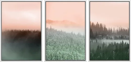 Vista 40 de SIGNWIN Lienzo enmarcado para pared, juego de arte dramático de cielo tormentoso, ilustraciones de paisaje nuboso Moody, arte moderno decorativo