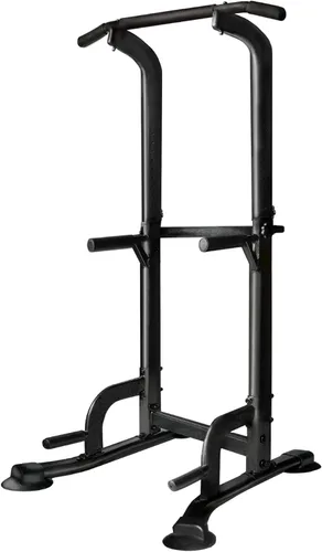 Vista 12 de BARWING Estación de barra para dominadas, torre de potencia, estación de fondos con respaldo 3D, soporte rack de entrenamiento de fuerza