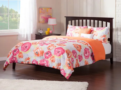 Vista 6 de AFI, Mission Queen - Cama plataforma color espresso