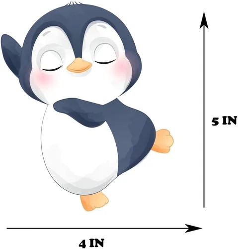 Vista 2 de Pingüino 10 piezas de decoración de remolinos colgantes – Bonitos suministros de fiesta de pingüinos para cumpleaños de niños, baby shower, invierno