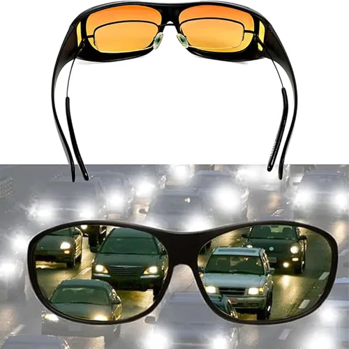 Vista 5 de Lentes para faros delanteros con tecnología Glarecut (conduce de forma segura por la noche), gafas de conducción nocturna unisex antirreflejos
