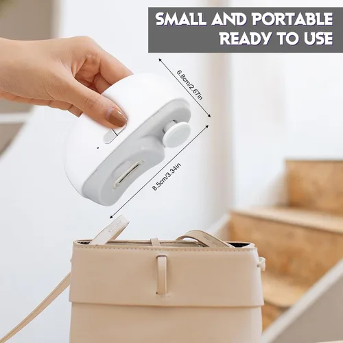 Vista 5 de Cortaúñas eléctrico para personas mayores, 3 en 1, cortaúñas automático eléctrico con luz LED y almacenamiento de clips, recortadora de uñas