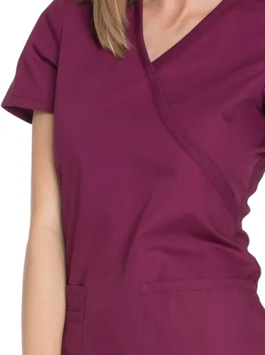 Vista 3 de Cherokee Women's Workwear Originals Mock Wrap Scrubs Shirt