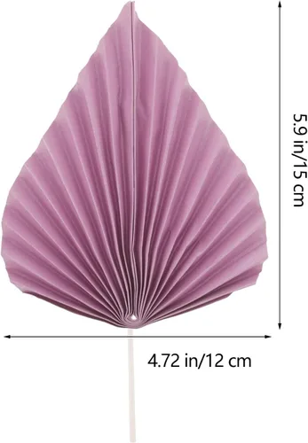 Vista 4 de Didiseaon 10 piezas de hojas de palmera para tartas de papel de hoja de palma, insertos de pastel Monstera para Hawaii, Aloha, selva, verano, boda