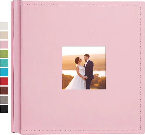 Vista 35 de potricher Álbum de fotos pequeño de 4 x 6 pulgadas, 100 fotos, cubierta de cuero, libro de fotos con 100 bolsillos horizontales para familia, boda