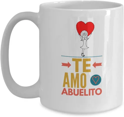 Vista 3 de Regalo para abuelo Taza de Cafe para abuelito Perfecto regalo para tu abuelo y padrinos Vaso con afirmaciones positivas, personalizadas