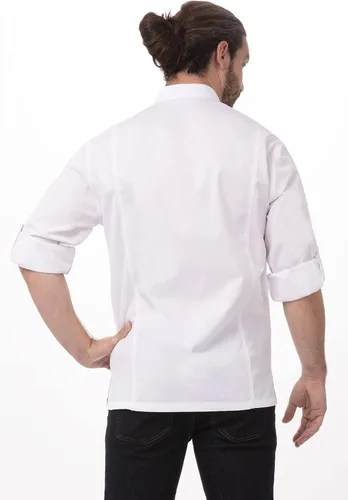 Vista 2 de Chef Works Lansing - Abrigo de chef para hombre