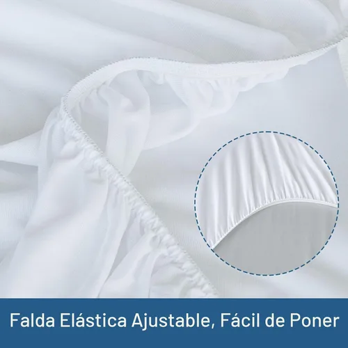 Vista 6 de SPRINGSPIRIT Protector de colchón individual impermeable, funda de colchón individual ajustable hasta 14 pulgadas de profundidad, sábana bajera