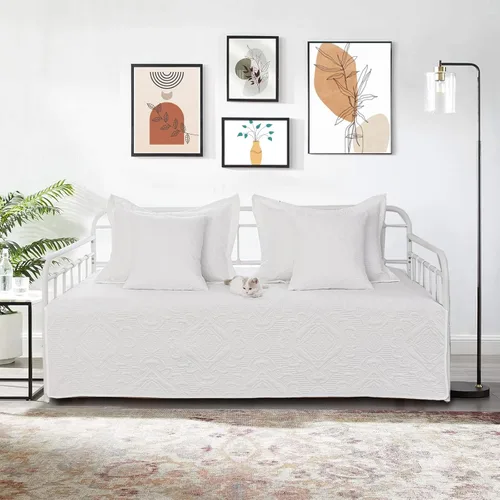 Vista 10 de Juego de Funda para Sofá Cama de 5 Piezas Juegos de Ropa de Cama para Sofá Cama Twin para Todas las Estaciones Edredón Ligero para Sofá Cama