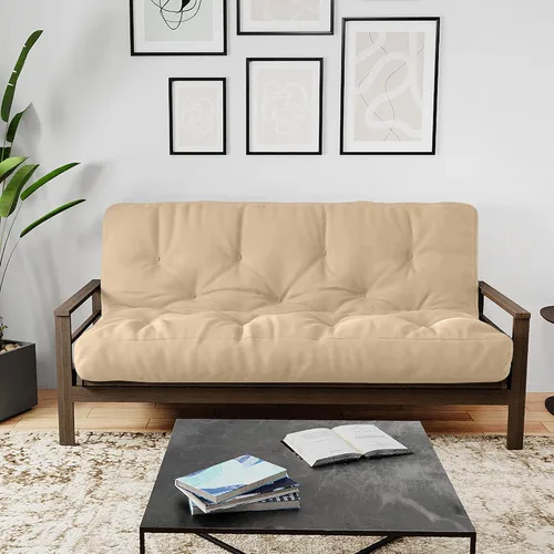 Vista 29 de Royal Sleep Products by The Futon Factory - Colchón futón de espuma de 8 pulgadas, tela negra sólida, tamaño Twin, espumas certificadas CertiPUR