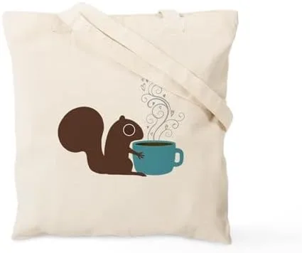 Vista 2 de CafePress Bolsa de lona natural para ardillas de café