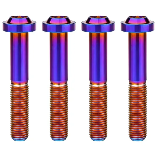 Vista 30 de Titanium M10 Torx Head Bolt (M10x10mm Pitch 1.25mm, Black) 10 15 20 25 30 35 40 45 50 55 60mm Pitch 1.25/1.5mm Screw Pack of 4