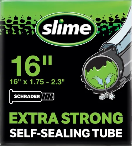 Vista 9 de Slime 30051 Tubo interior de bicicleta con sellador de pinchazos Slime extra fuerte, autosellante, evita y repara, válvula Schrader, 16 pulgadas x